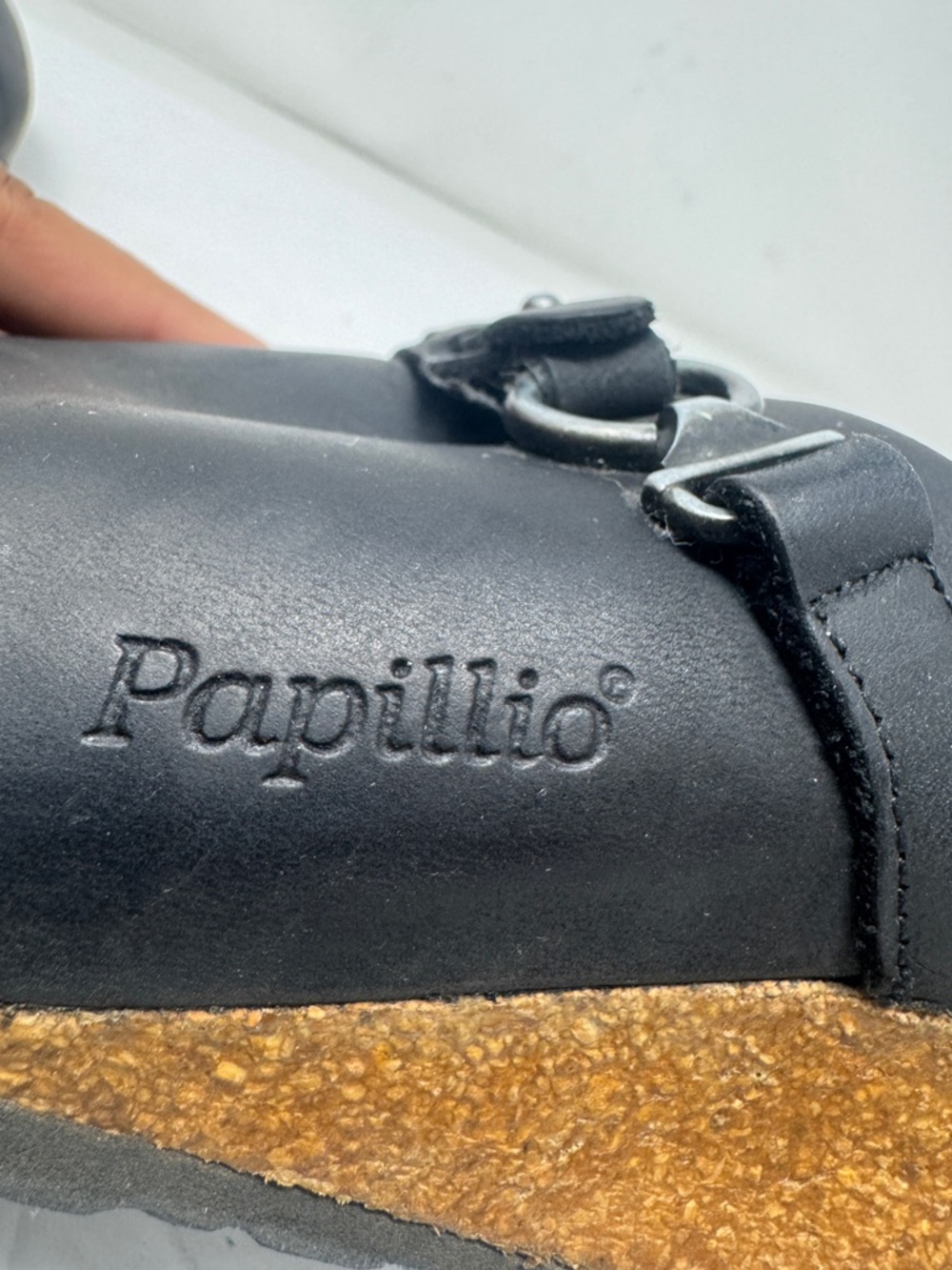 Birkenstock Papillio Dana Oiled Leather Wedges Black Size 38 - Picture 10 of 10